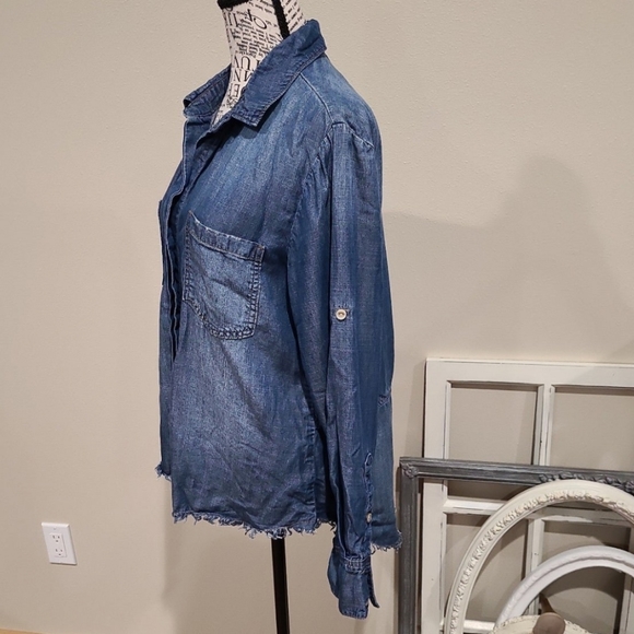 Cloth & Stone Womens Size‎ Med. CHAMBRAY Tencel - Picture 5 of 12